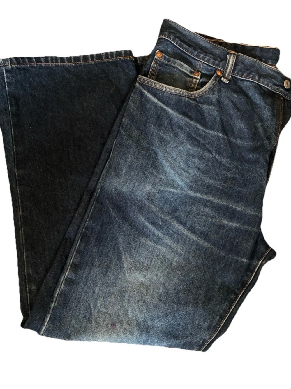 Levis 517 Jeans-Mens 38x30* Blue Boot Cut 100% Cotton Denim Dark Wash Pants EUC